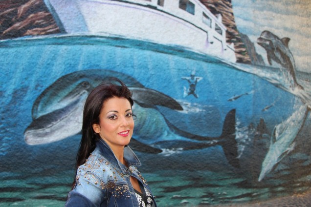 Street art large whales