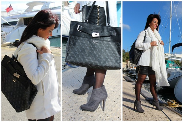 Grazielle Camilleri fashion blogger leather skirt