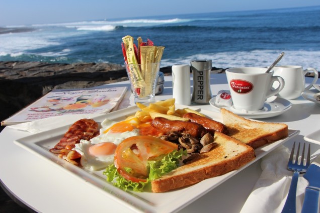 Table along sea side Royal Garden Restaurant
