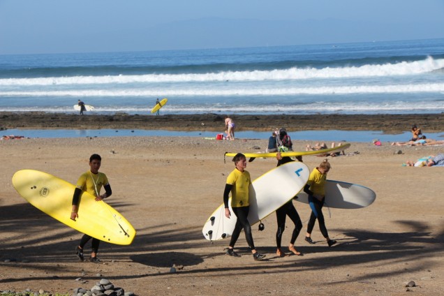 boys and girls in surfing gear