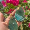 Green Agate Crystal Pendants